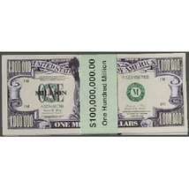 New Band of Million Dollar Bills Stack of 100  