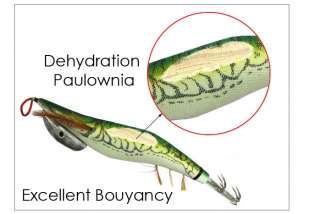 pcs Brand Dehydration Paulownia Luminous Jig Lure Squid Egi #4(15 