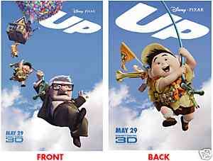 Disneys Pixar UP Original 2 Sided Mini Movie Poster  