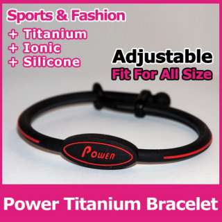 Power Titanium Wristband Bracelets Balance Body T Pink  