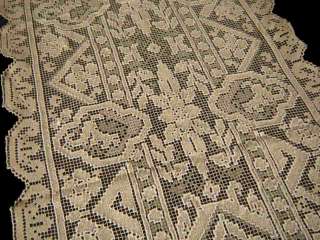 Beautiful Antique Filet Lace Table Runner  