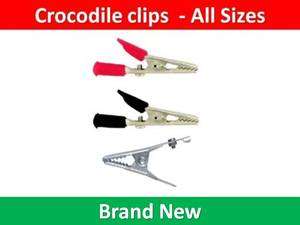   Crocodile Clips 5 amp & 25 croc Clip Wire alligator cable clamp lead