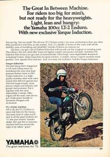 1972 Yamaha Enduro motorcycle Vintage Advertisement Ad  