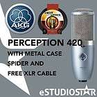NEW AKG PERCEPTION 420 CONDENSER STUDIO MICROPHONE WITH FREE XLR CABLE
