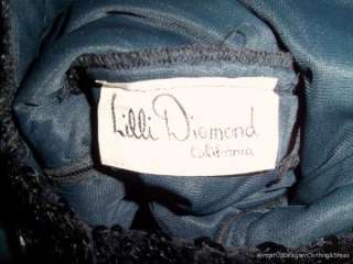 Gorgeous Vintage Lilli Diamond California Long Black & Silver Sequin 