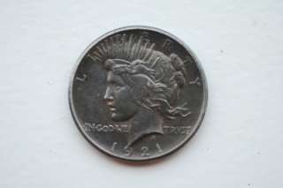 Rare 1921 Peace Dollar 90% Silver Key Date  