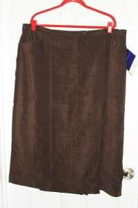 Susan Graver Stretch Moleskin Trouser Skirt 3X A66376  