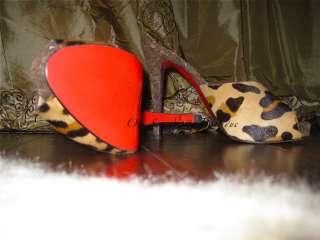 Brandnew Christian Louboutin haircalf leopard shoe 39/9  