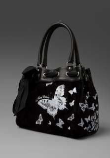 JUICY COUTURE Butterfly Velour Day Dreamer Bag in Black at Revolve 