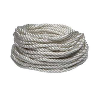 Everbilt 3/8 In. X 50 Ft. Twisted Nylon & Polyester Rope White 14076 