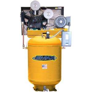 EMAX 10hp 120 Gal. Vertical 2 Stage 1 Phase Electric Piston Industrial 