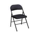 Cosco Fabric Seat and Back Folding Chair Black (4 Pack)