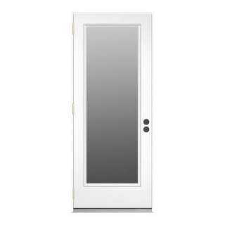 JELD WEN 32 In. X 80 In. White Prehung Right Hand Outswing Premium 1 