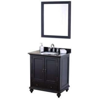 Pegasus Lancaster 30 in. Birch Vanity Cabinet with Mirror in Brushed 