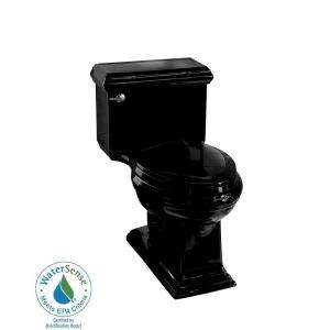 KOHLER Memoirs Comfort Height 1 Piece Elongated Toilet in Black Black