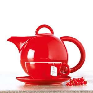ASA Teekanne MOA rot 2,5 Liter Inhalt, Porzellan  Küche 