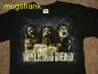 The Walking Dead Tv Show Cracked Zombies Black T Shirt  