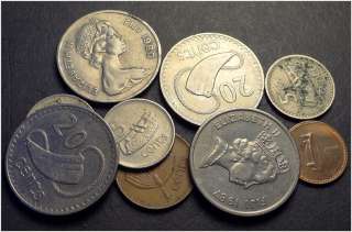 1978   1987 FIJI 1, 2, 5 & 20 Cents   9 Coins Lot  