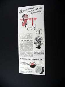 Victor Victron Electric Fan 1947 print Ad  