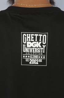 DGK The DGK Ghetto University Tee in Black  Karmaloop   Global 