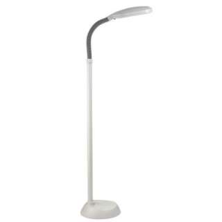   Naturalight 51 in. White Flexible Floor Lamp UN1072 