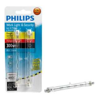 Philips 300 Watt T3 Quartz Halogen 130V Light Bulb (2 Pack) 415695 at 