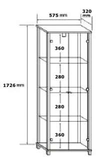 Glasvitrine Sammlervitrine mit Spiegel beleuchtet 4044341076627  