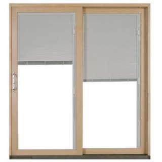   72 in. x 80 in. Aluminum Clad Wood White Right Hand Sliding Patio Door