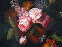   ON CANVAS PAINTING LISTED ARTIST TERRENCE ALEXANDER BOUQUET FLOWERS
