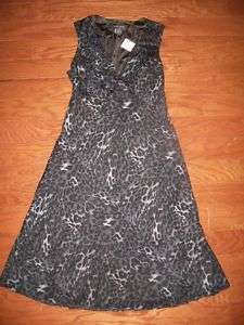 Banana Republic size 4 black leopard print dress NWT  