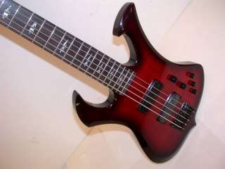 Dean SPIRE Trans Red 5 String Bass,Active EQ Pickups  