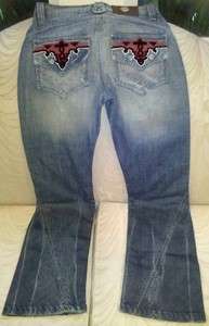 NEW Men Antik Red Pocket Jeans (Denim Blue) MSRP $298  