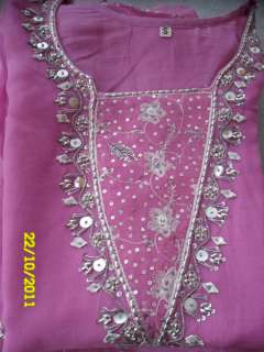 Bollywood Sari Salwar Kameez Tunika Long Shirt Kurta NEU 3 Teiler in 