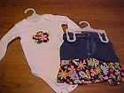 Custom Boutique made Childrens infants clothing set 0 3 months to 6x