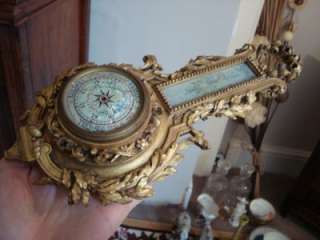 REMARKABLE CHARLES X GILT WOOD & GESSO BAROMETERc1830 TRULY EXQUISITE 