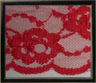 Yards 3 Red Embroidered Bridal Lace Trim Style O79V  