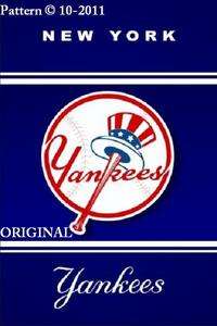 New York Yankees Poster Cross Stitch Pattern Baseball TBB  