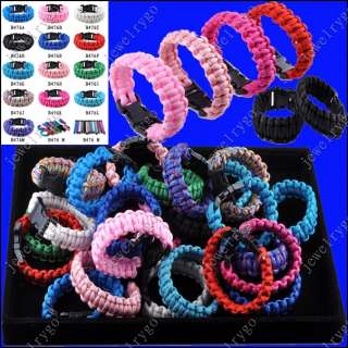 20 Wholesale jewelry Mix Color 550 Paracord Military Emergency 
