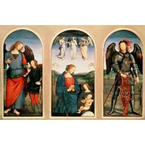 Kunstreproduktion Pietro Perugino Maria mit dem Kind, Tobias mit dem 