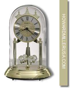 645 690 Howard Miller Table Clock Anniversary Clock 9 glass domed 