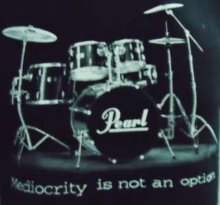 Pearl Logo 5 Piece Drum Set New T Shirt Size Medium  
