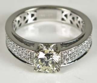   White Gold 2.01ctw G SI1 Ideal Cut Diamond Engagement Ring 4.6g  