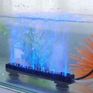 Aquarium Fish Tank White Blue 6 12 18 LED 110V 220V Airstone Bubbler 
