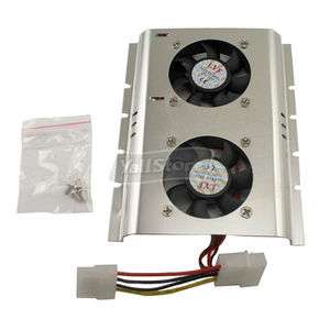 New 3.5 SATA IDE Hard Disk Drive HDD 2 Fan Cooler for PC  