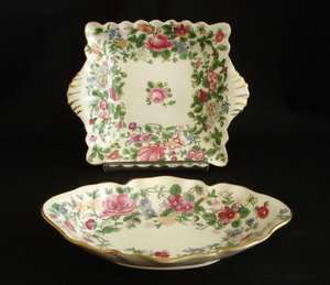 Thousand Flowers Dishes ~ Crown Staffordshire  