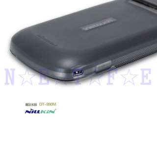   Cover Skin Case + LCD Screen Protector For Alcatel OT 990 Black  