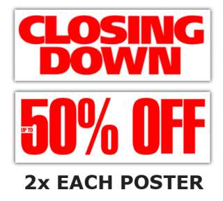 CLOSING DOWN UP TO 50% OFF SHOP POSTER PACK   £5.99!!  