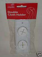 Croydex Double Cloth Tea Towel Holder Rubber Push In  