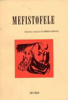 Libretto dopera, Boito, Mefistofele, Ricordi  