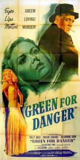 GREEN FOR DANGER 1946 Alastair Sim US 3 SHEET POSTER  